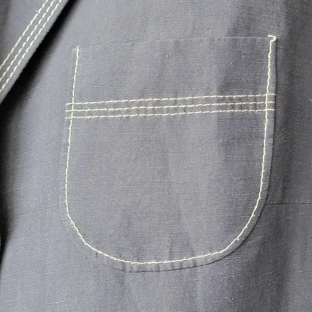 VTG French Silk Linen Jacket - Picture 6 of 10